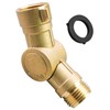 QLZOZB 180-Degree Rotating Brass Hose Elbow Connector Fit for Garden