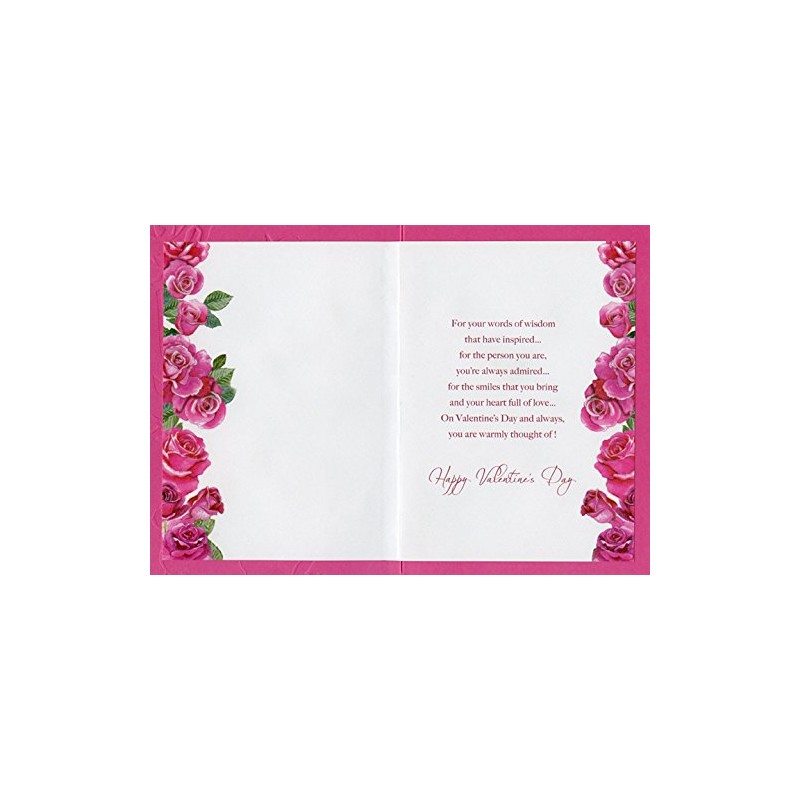 Three Pink Roses: Aunt - Designer Greetings Valentine's Day Card