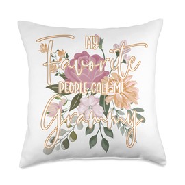 My Favorite People Call Me Grammy Throw Pillow