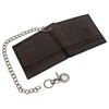 Men's Genuine Leather RFID Blocking Chain Biker Bifold Flap Up