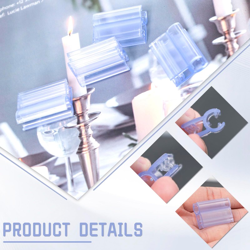 NEETUE 50 Pack Grid Wall Sign Holder Clip Sign Clips