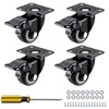 4 Pcs 40mm Heavy Duty Swivel Castors 360 Degree Silent