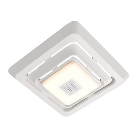 Broan-NuTone FG800SPK Bluetooth Speaker Bathroom Exhaust Grille Cover with LED Light,