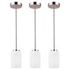 WYNEYET 3 Pack Mini Pendant Light, Brushed Nickel Hanging Ceiling
