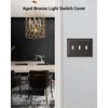 DEWENWILS Aged Bronze Light Switch Cover, Tripple Toggle Switch Wall