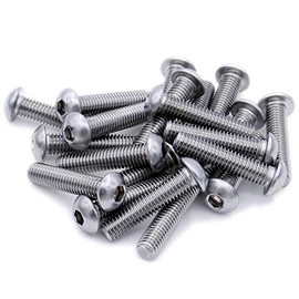 M5 (5mm x 55mm) Hex Socket Button Machine Screw (Bolt) - Stainless Steel (A2) (Pack of 20)