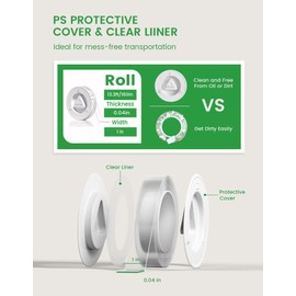 PAGFAER Double Sided Tape Heavy Duty, Extra Large 13.3FT Nano Tape, Transparent Strong Double Sided Adhesive Mounting Tape, Clear Picture Hanging Strips for Wall, Poster, Carpet, Craft