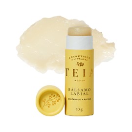 TEIA COSMETICOS Bálsamo labial natural humectante sin color - Ingredientes naturales - Suaviza y repara - 10gr                                        