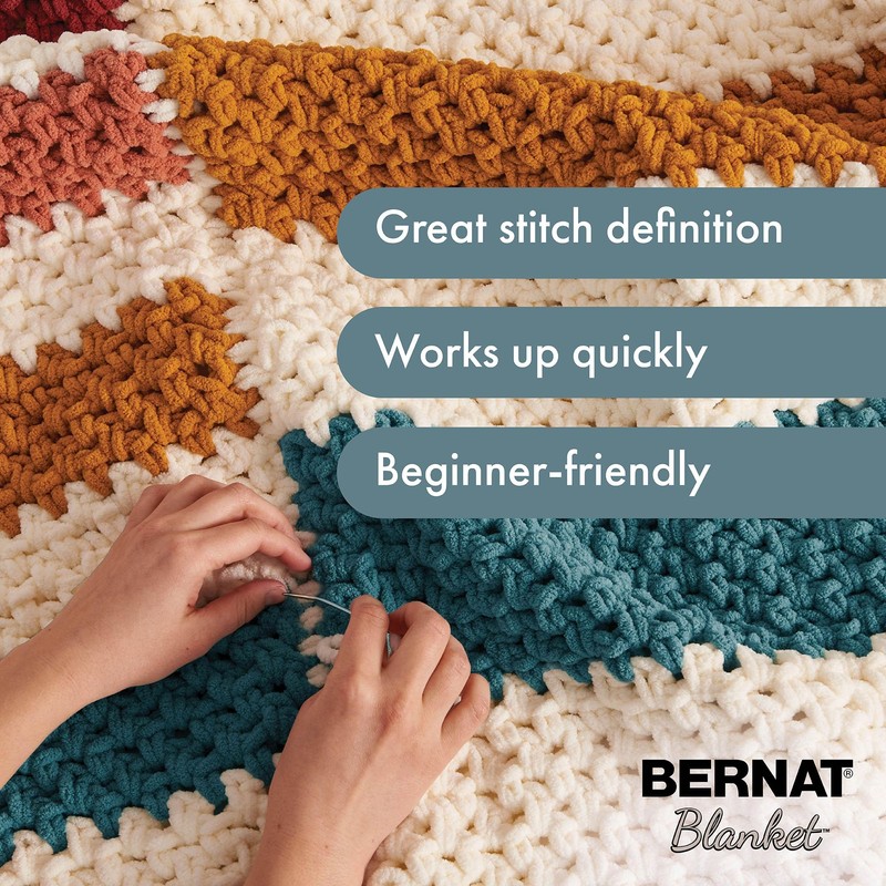 Bernat Blanket Speckle Cream Yarn - 2 Pack of 10.5oz/300g