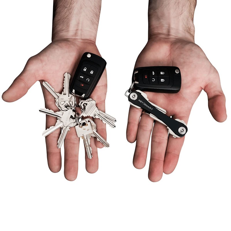 KeySmart - Compact Key Holder and Keychain Organizer (w/Expansion Pack-14