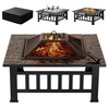Devoko Devoko Outdoor Fire Pit, 32 Inch Firepit Table Metal