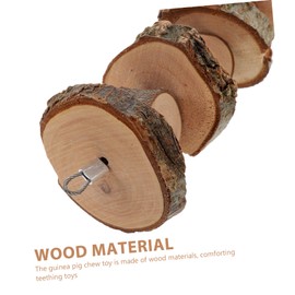 BESPORTBLE Safe Wooden Chewing Toy for Small Pets Hamster Guinea Pig Teething Tablets