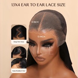 UNice Pre-Everything Fluffy Natural Loose Wave Wig with Curtain Bangs 13x4/7x5 HD Lace Human Hair Wigs Frinendly for Beginners Glueless:_7x5 180%_16