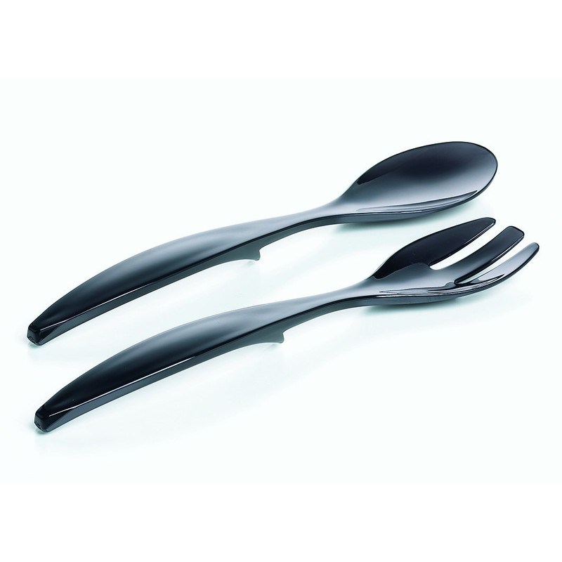 Emsa 504638 Salatbesteck, 2–teilig, Kunststoff, Länge 30 cm, Transparent, Vienna
