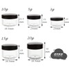 ZEJIA 10pcs Small Travel Containers, Black Sample Containers with Screw