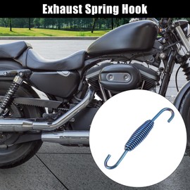 Motoforti Motorcycle Exhaust Spring 74 mm Universal Exhaust Spring Replacement for Motorcycle Scooter Stainless Steel Spring Hook Blue