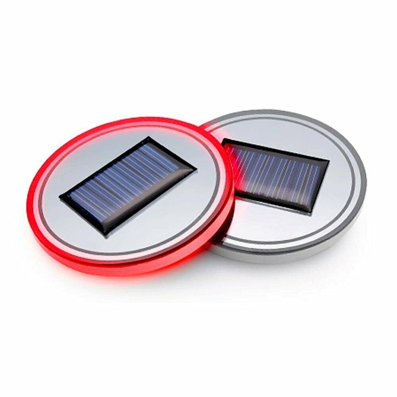 Riloer Pack of 2 LED Car Drink Holder Mat Interior