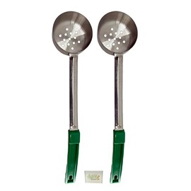 Stainless Steel Portion Control Serving Spoon - Pack of 2 (4 oz. Perforated)