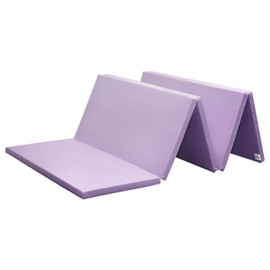 KaRaDaStyle Gymnastics Mat Folding Stretch Mats 75"x31"x1.2" Exercise Muscle Training Children Play Horizontal Bar Mat Yoga Sports Soundproof Home Use (Purple/5-fold)
