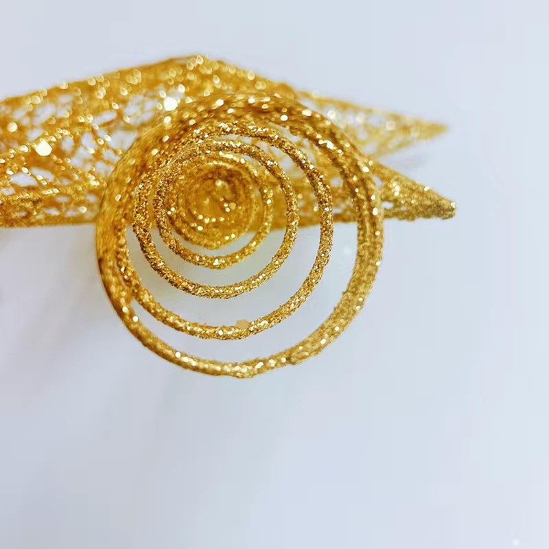 20cm Christmas Tree Topper, Gold Tree Topper Star Xmas Star