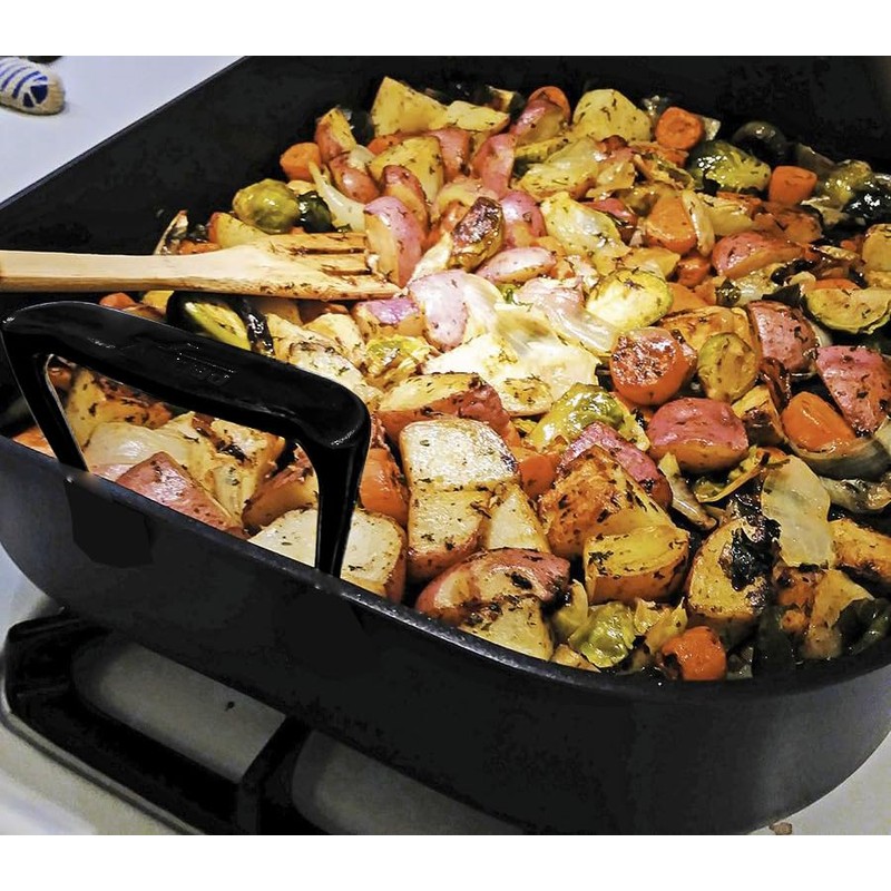 16x13” Roaster pan with rack(Cast iron)-Clad Specialty, Chef's Classic Rectangular