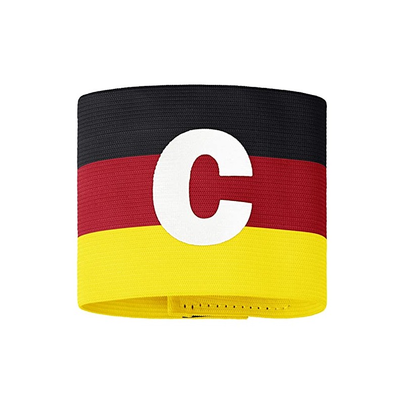 JAKO Unisex Captain's Armband Black/Red/Yellow, S-M