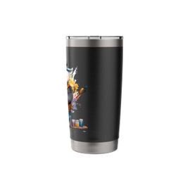 Whimsical Panda Bear Painting Artist Watercolor Paint Panda Stainless Steel Insulated Tumbler