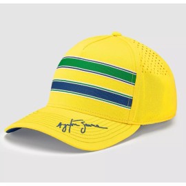 Ayrton Senna F1 Helmet Design Stripe Driver's Cap Snapback Formula One Hat