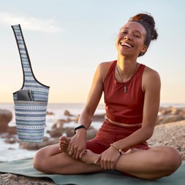 JOYHAZE Yoga Mat Bag with Large Pocket Large Capacity Pilates Mat Carry Bag for Women Sports Gym Shopping Easy Access and Lightweight Fits Most Mats