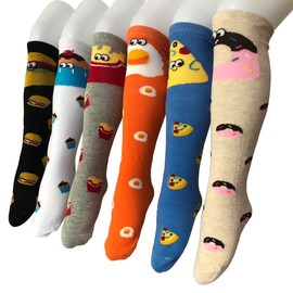 EIAY Shop Girls Funny Animal Knee High Socks Panda Owl Rabbit Cat Socks, Gift Animal Lover (6 Pairs G)