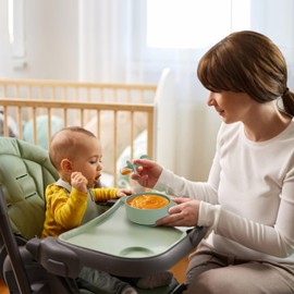 Eascrozn 6 Pack Baby Spoons and Forks Set, Silicone First Stage Self Feeding Infant Toddler Utensils, BPA Free, Baby Led Weaning Feeding Supplies for Baby Essentials