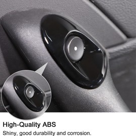 PIUGILH Car Door Lock Switch Button Decoration Trim, ABS Interior Accessories Frame Cover Trim Kit for Corvette C6 2005 2006 2007 2008 2009 2010 2012 2013(Piano Black)