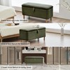 Boucle Storage Ottoman Bench for Bedroom end of Bed, Sherpa