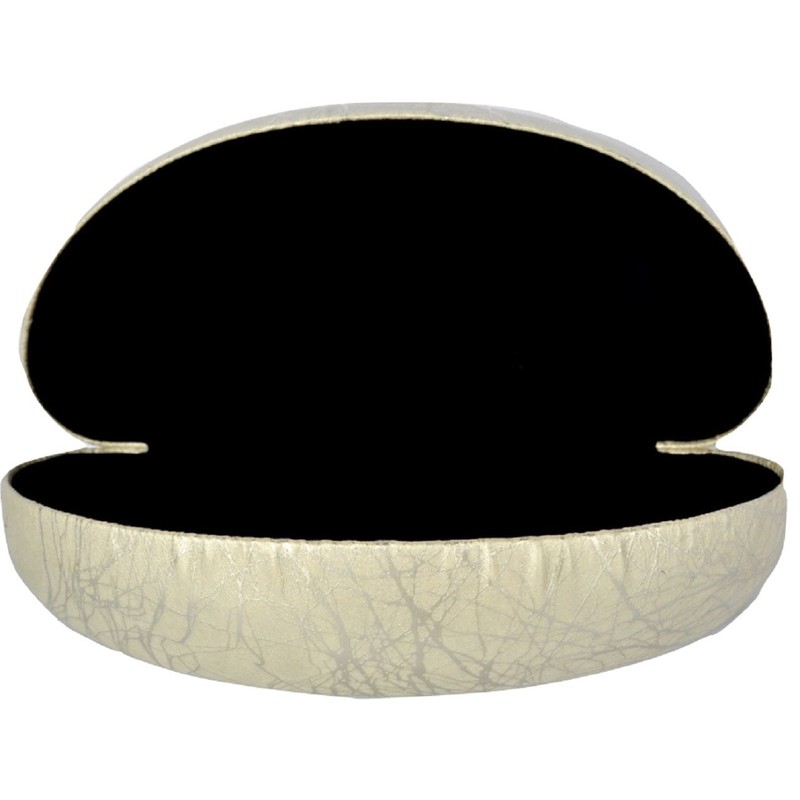 Colorful Hard Shell Eyeglass Sunglass Case - Silver Vein Embossed