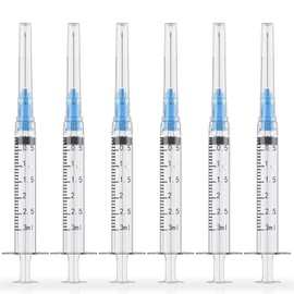 GODCREAT Syringes with 23 Gauge 1 Inch Luer Lock Needle Industrial Accessories for Lab, Pack of 25