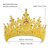 Tall Pageant Crowns for Girls Yellow Stones Royal Queen Tiaras