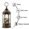 Christmas Snow Globe Lighted Manger Nativity Scene, Musical Water Lantern