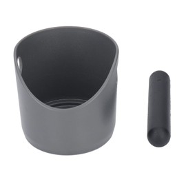 Coffee Knock Box Plastic, Rubber Powder Dregs Cube Waste Dregs Basin Basurero Brewing Coffee with Brew Coffee Brewed Coffee (Gris)