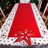 Elegant Red Star Felt Table Runner - Perfect for the