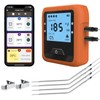 KimiQuatyz Wireless Meat Thermometer with 4 Probes, Bluetooth Thermometer with