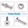 Glarks 510Pcs Metric M3 M4 M5 304 Stainless Steel Flat
