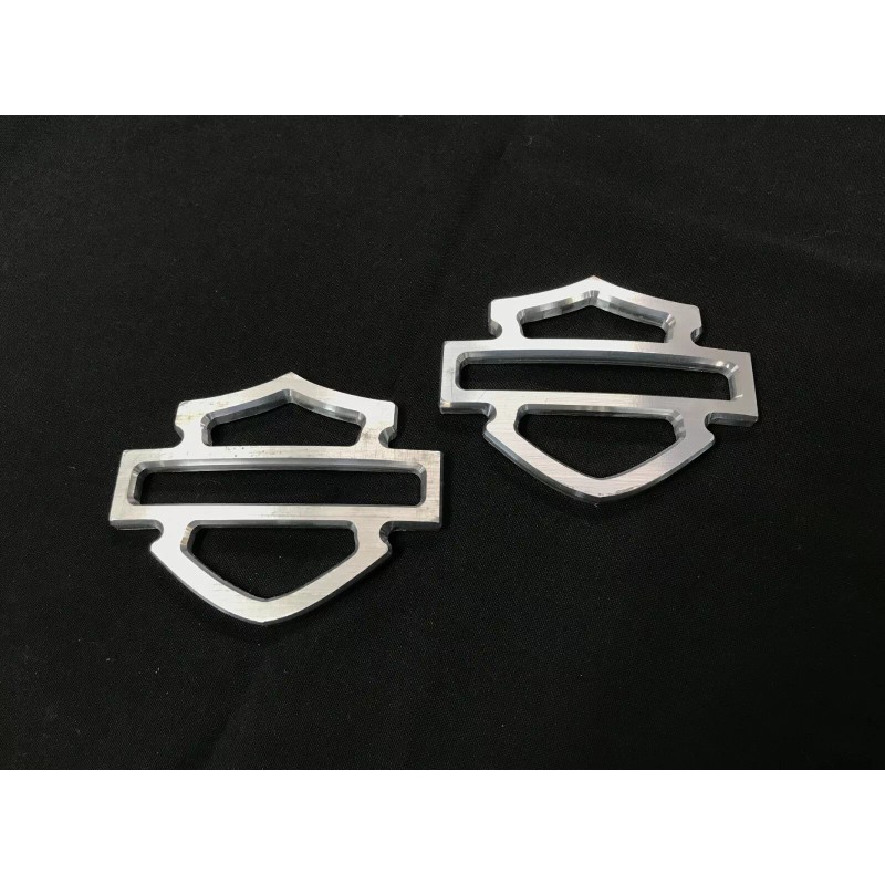 Custom RAW METAL Harley CVO Tank Emblems (set of 2)