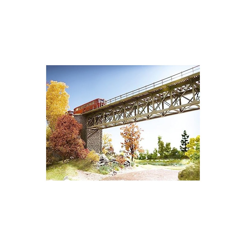 Noch 67038 Steel Bridge with bridgeheads Coloured