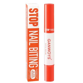 GANWOYS Dark Red Anti-Bite Nail Pen, Non-Toxic Bitter Formula, Portable Click Pen for Nail Care, Halts Biting Habits, Viral Wellness Pick for Neat Nails:_PACK OF 1