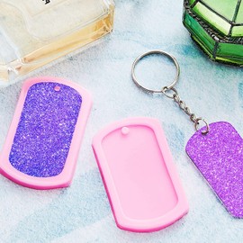 JiaMai US Silicone Molds: 5 Shape Silicone Keychain Molds Set, Round Heart-Shaped Bone Resin Molds, Jewelry Pendant Craft Supplies