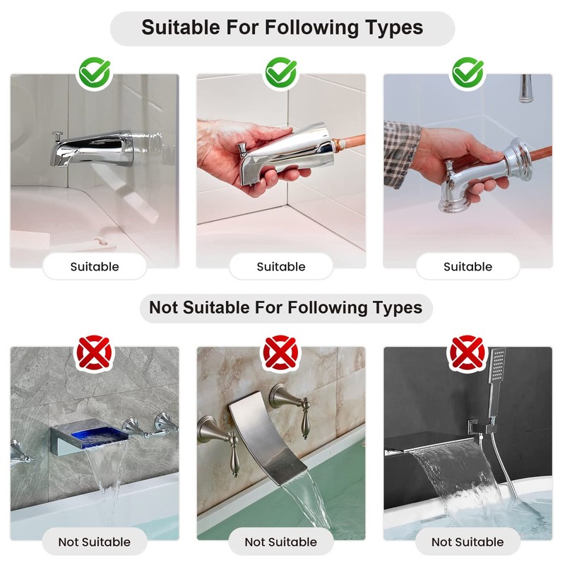 Bath Helper - Bath Tub Faucet Extender - Guides Water