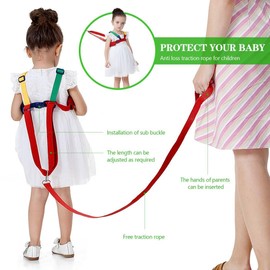 Baby Safety Walking Harness,2 in 1 Baby Safety Leash Children's Anti Loss Safety Belt Toddler's Anti Loss Rope Walking Belt Traction Rope for Boys Girls