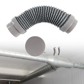 Perfk Ventilation Hose Connector, Vent Duct Hose Component Spare Part Hose End Connector Exhaust Pipe for Tubing Office DIY Repair, End 75 with Lid