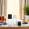 Juroicessry 2Pcs Black 30ML Clear Empty Glass Essential Oil Roller
