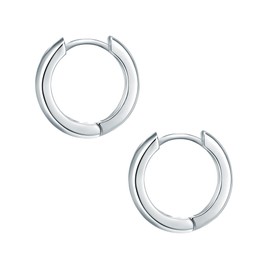 Rafaela Donata Women's Creole Earrings Sterling Silver, Silver